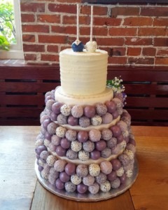 Purple May Wedding Cake Pop Cake