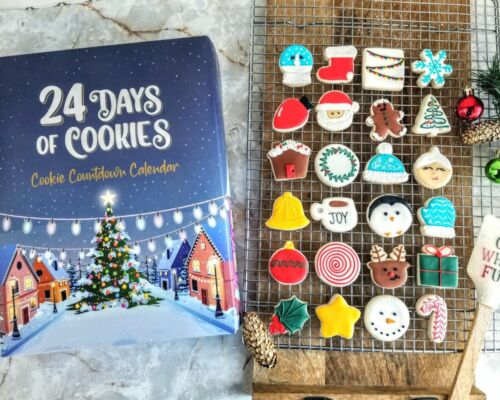 Advent 24 Days of Cookies Dark Blue
