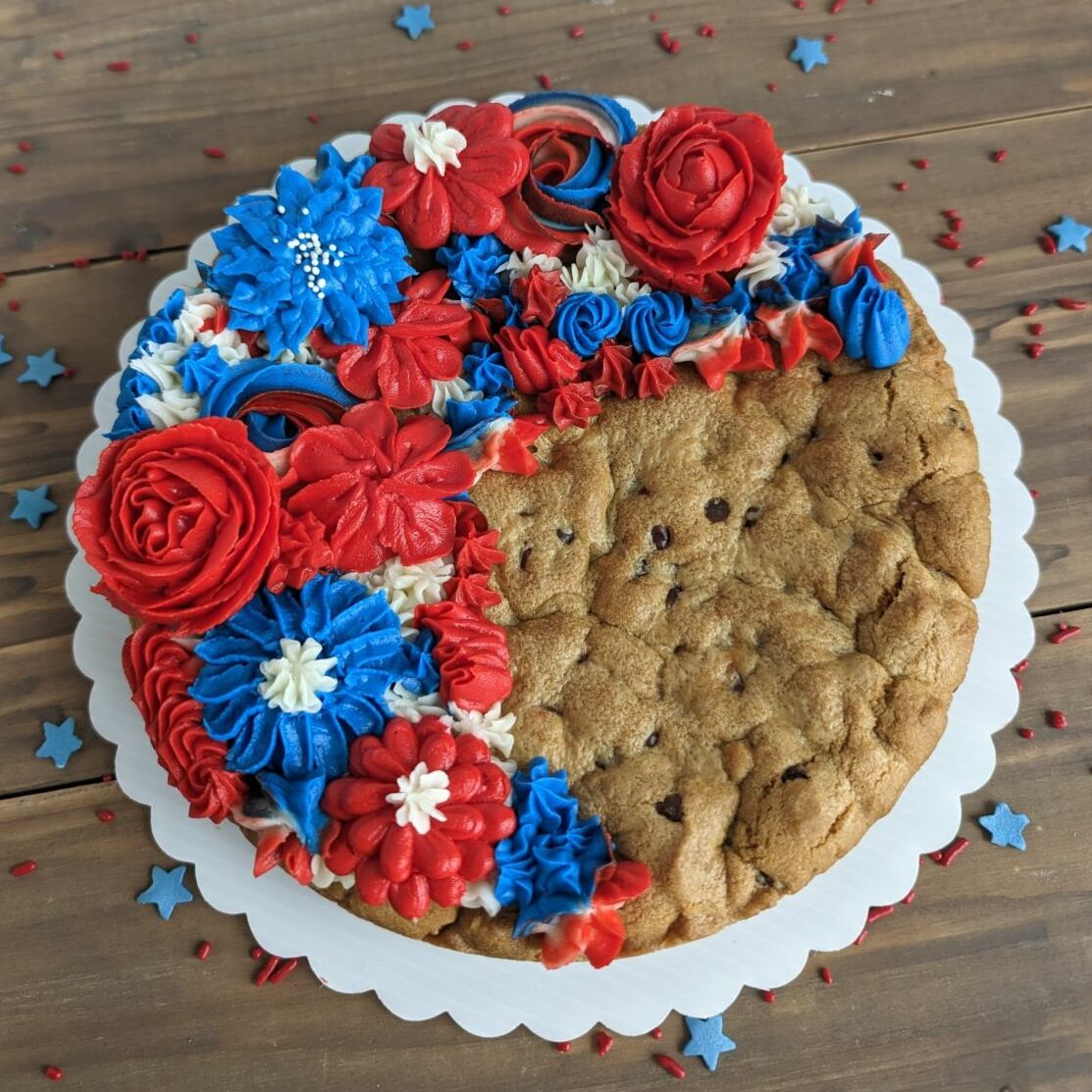Patriotic Chocolate Chip Cookie Cake 2023