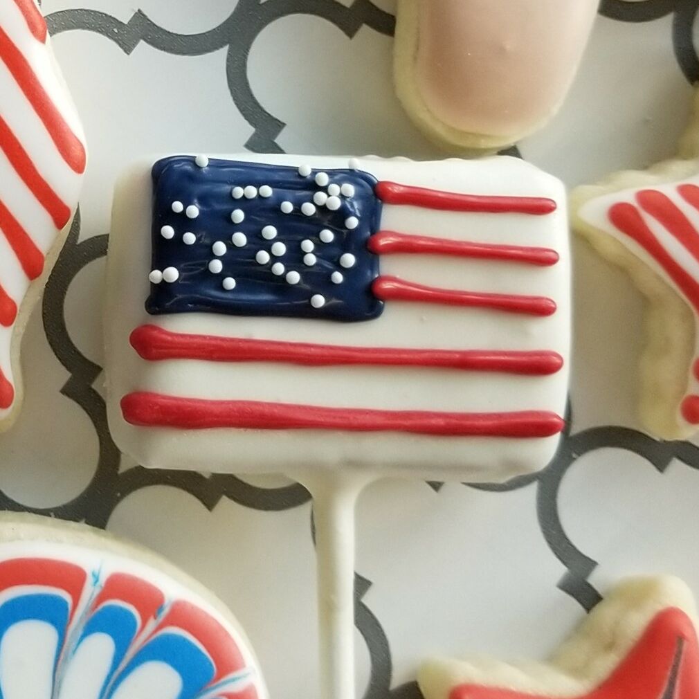 flag cake pop