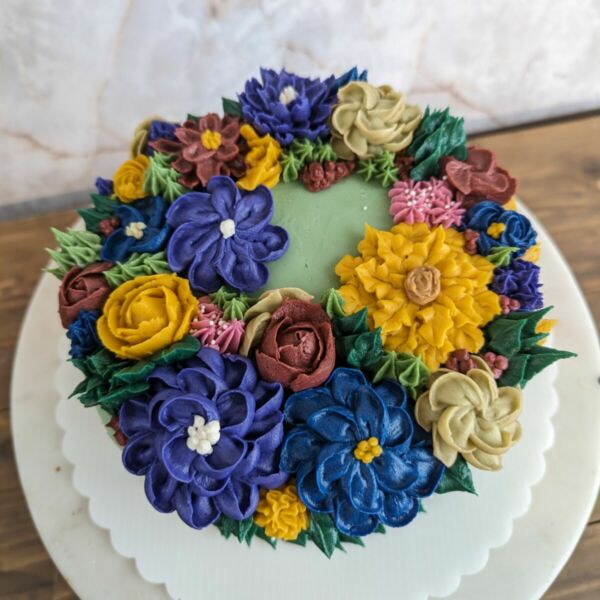 Fall Floral Buttercream Cake Decorating Class 2023