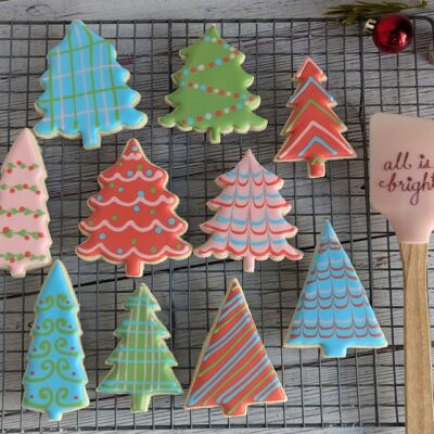 Retro Christmas Tree Sugar Cookie Decorating Class 2024