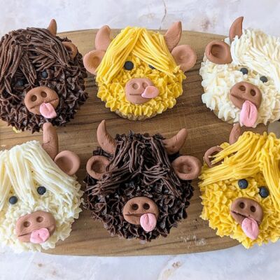 Highland Cow Cupcakes 2025