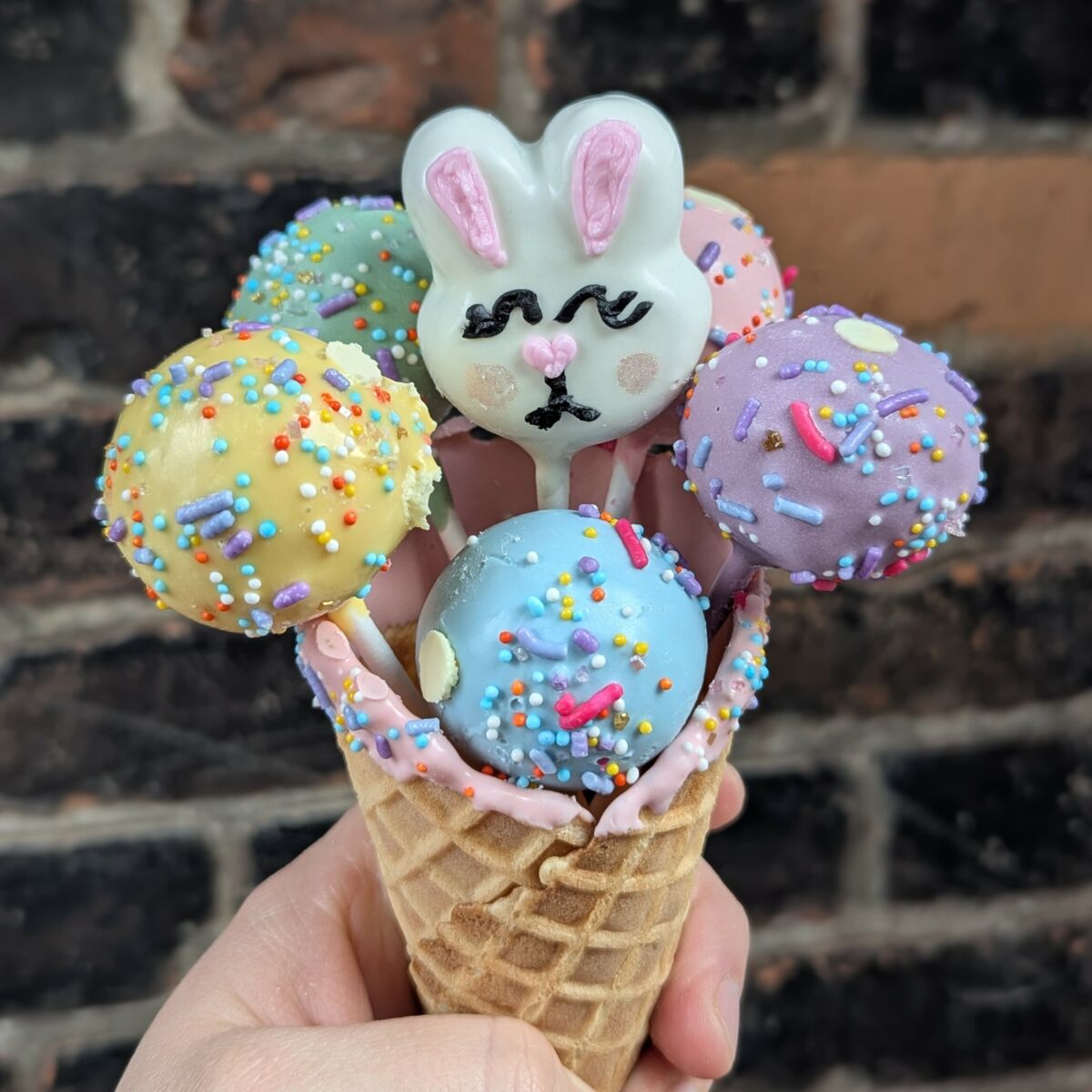 Easter Bunny Cake Pop Bouquet 2026