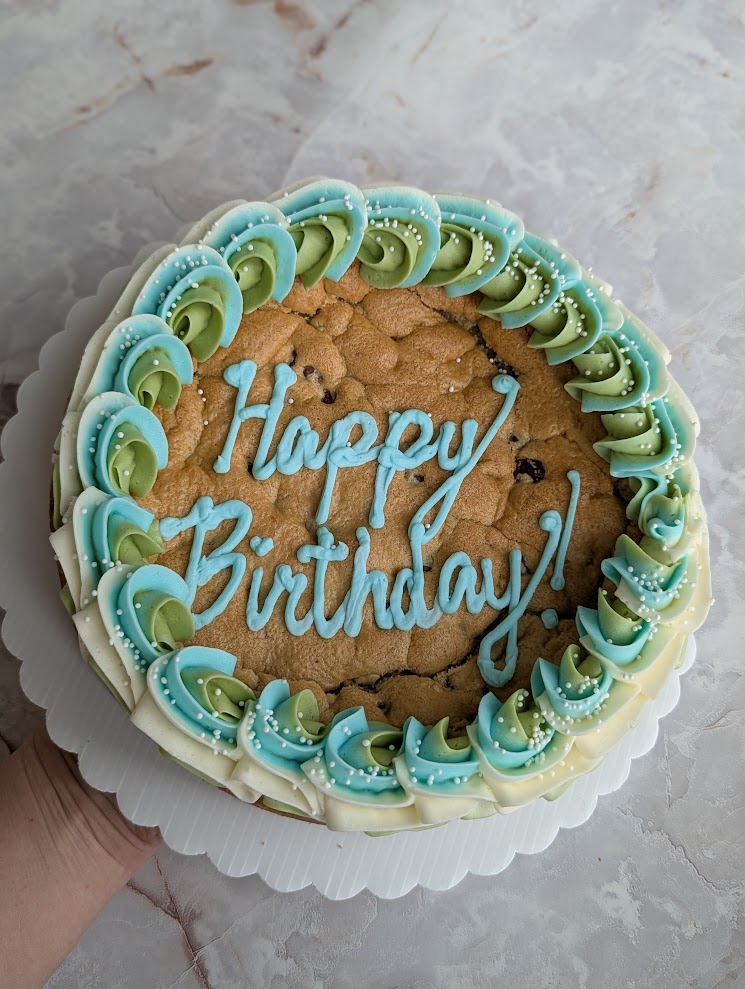 Happy Birthday Chocolate Chip Cookie Cake 2025