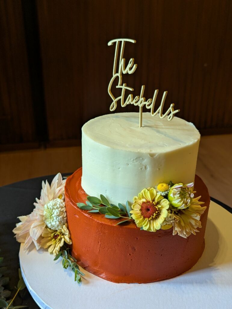 2 Tier Summer 2025 Terracotta Wedding Cake