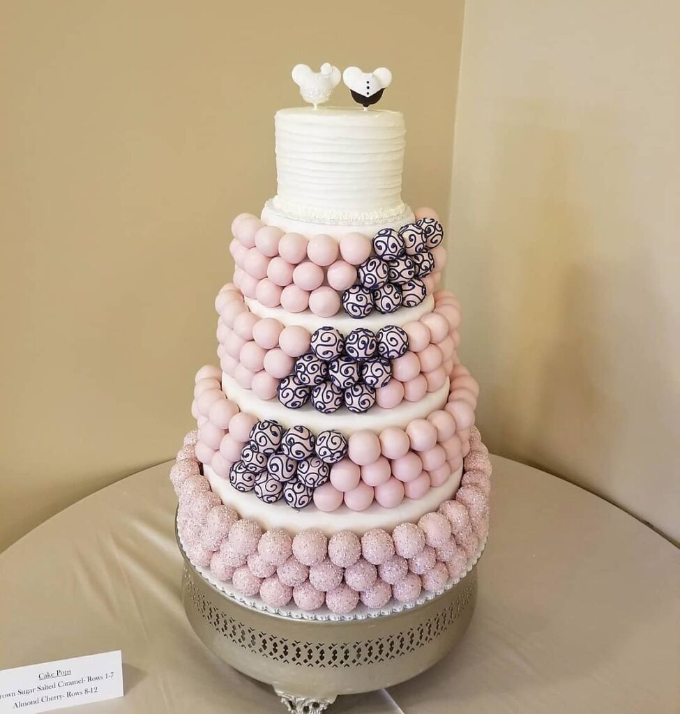 June 2019 Pink with Navy Accent 4 Tiers