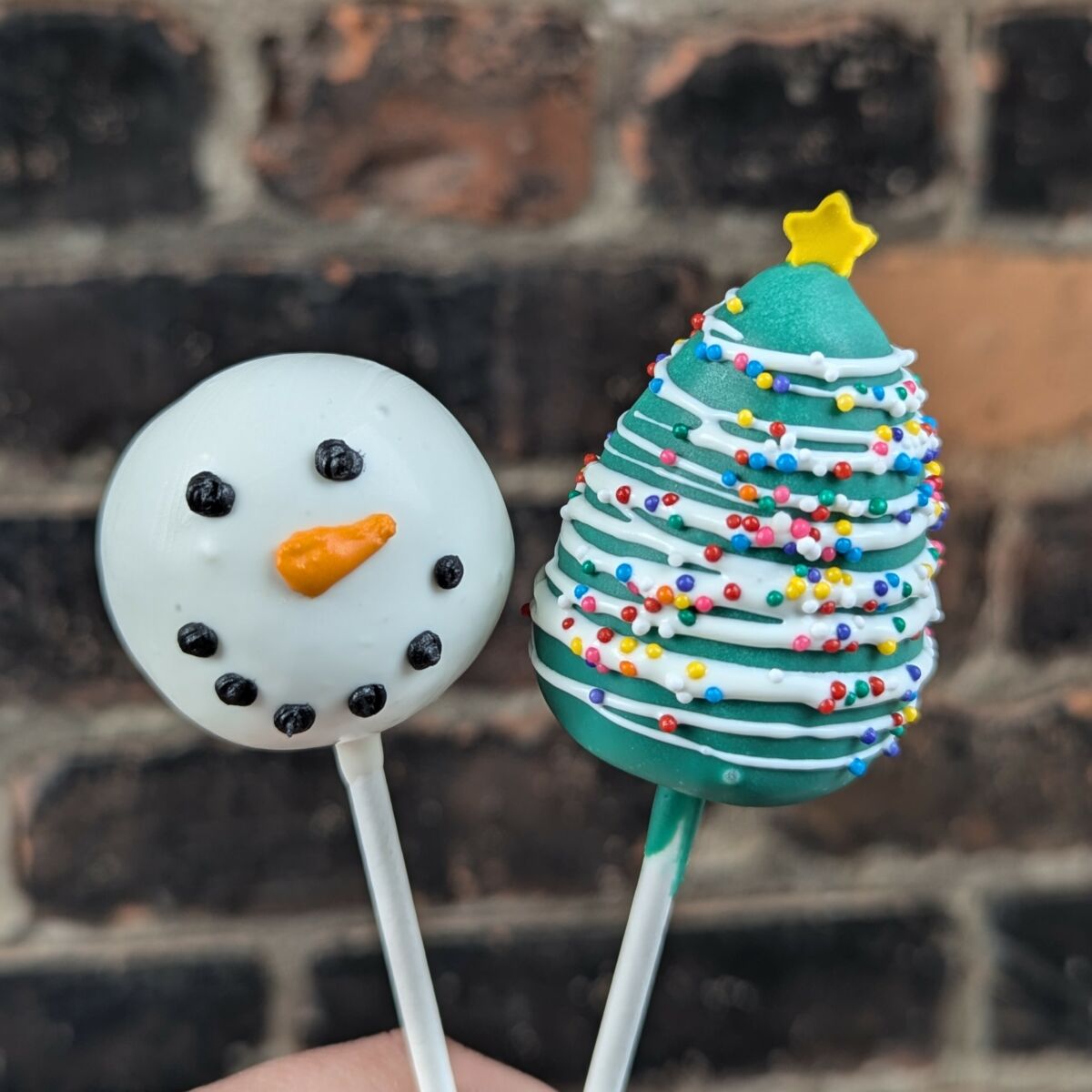 Snowman and Christmas Tree Cake Pop Class 2024