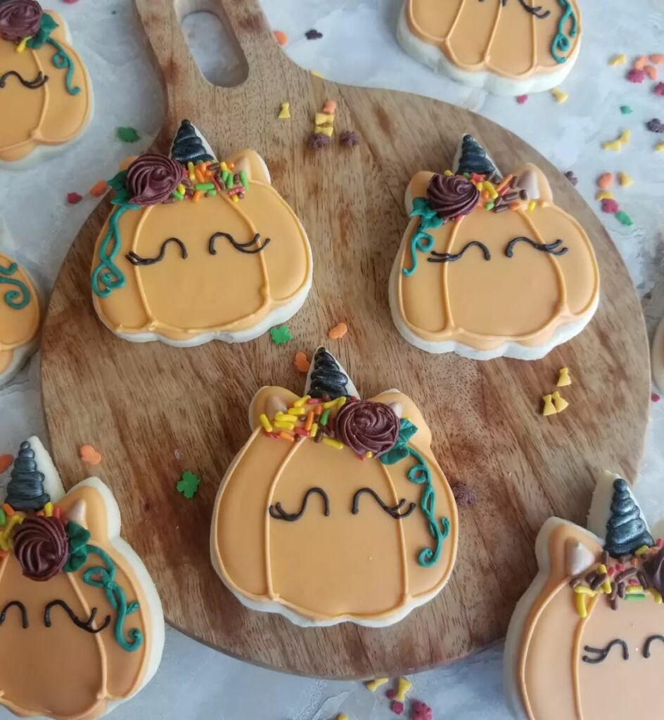 Unicorn Pumpkin Sugar Cookies 2021