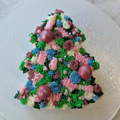 Buttercream Christmas Tree Cake Decorating Class 2025