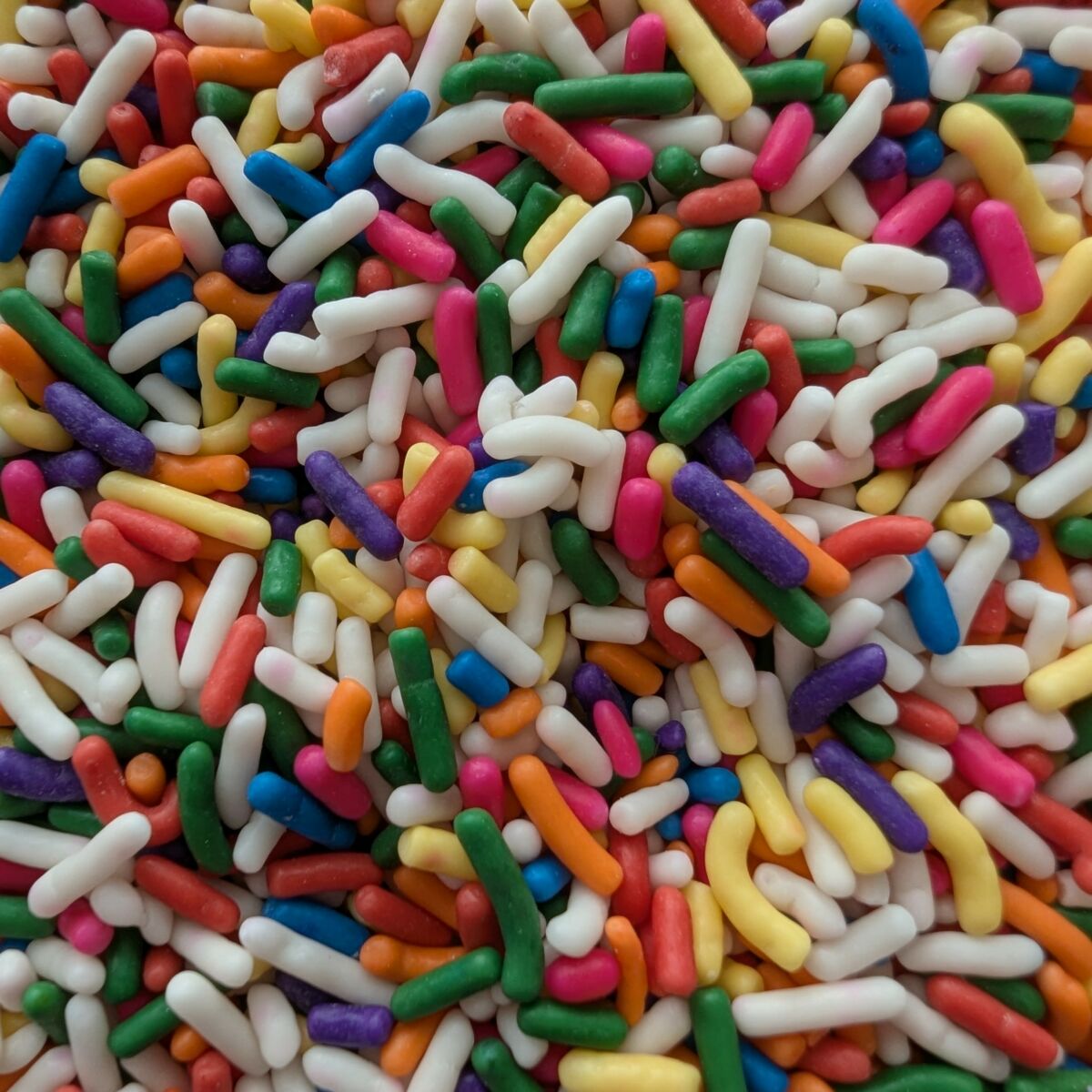rainbow jimmies close up
