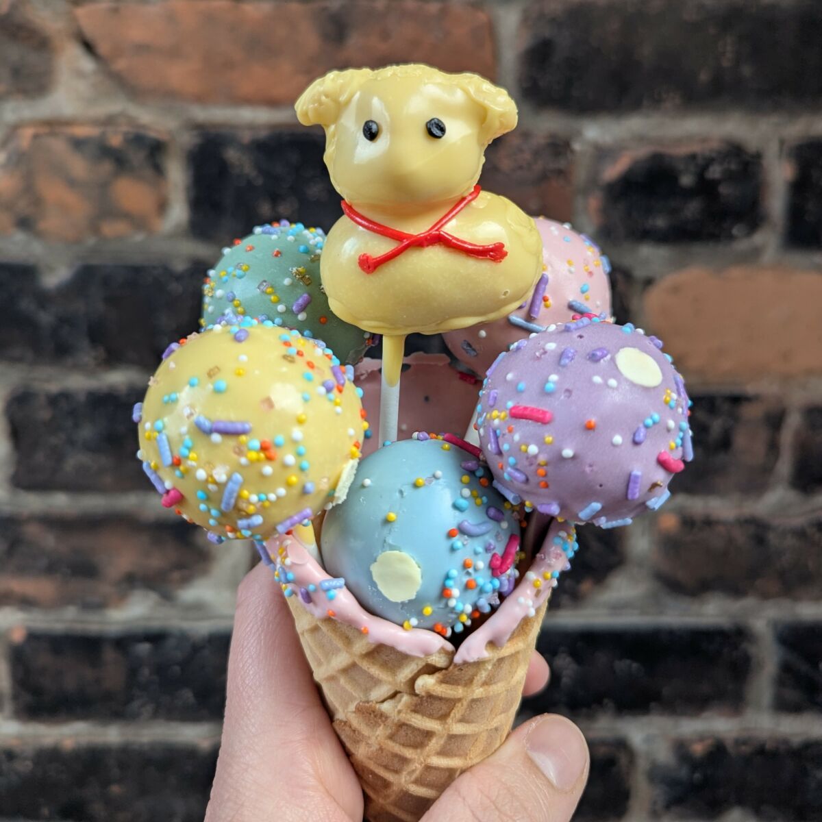 Butterlamb Cake Pop Bouquet