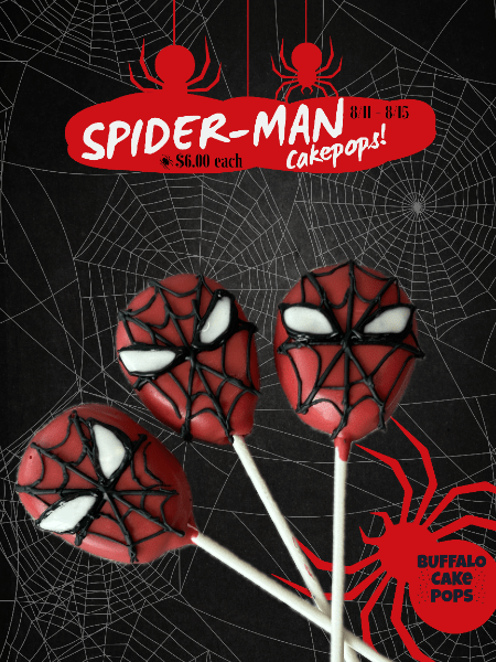 Spiderman Cake Pops